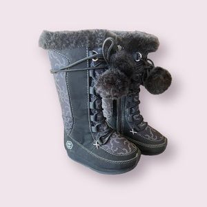 TIMBERLAND Printed Winter Snow Boots Black Toddler Sz 5